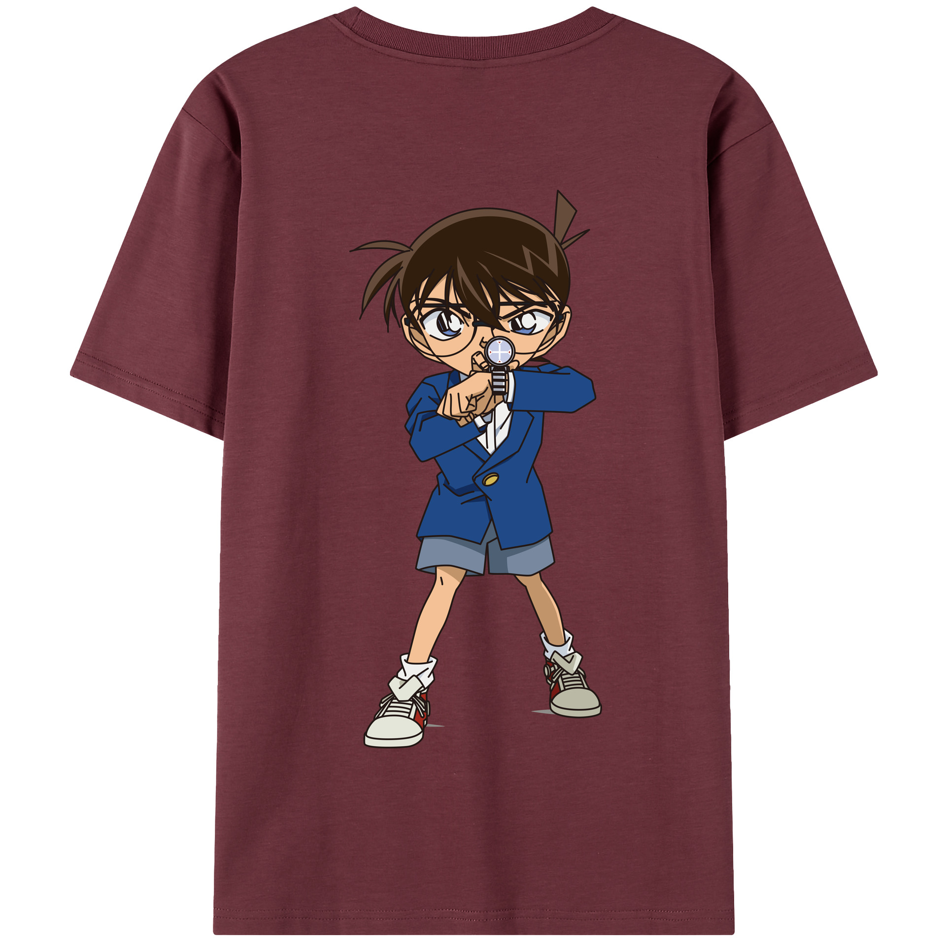 （画像用） 名探偵コナン 江戸川 コナン Detective Conan Conan Edogawa 綿100％半袖Tシャツ（背面プリント）
